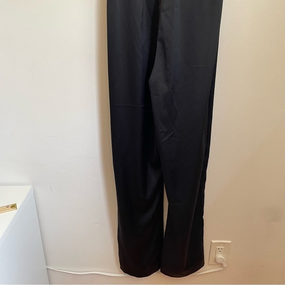 Kendall Kylie Satin disco Jumpsuit wrap belt going out club party event formal - Picture 13 of 16